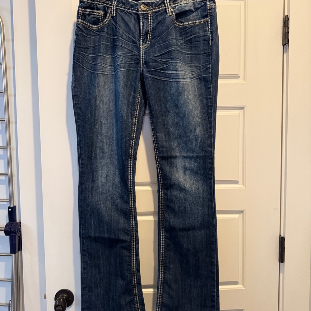 YMI Blue Straight Leg Jeans with Classic Denim Wash